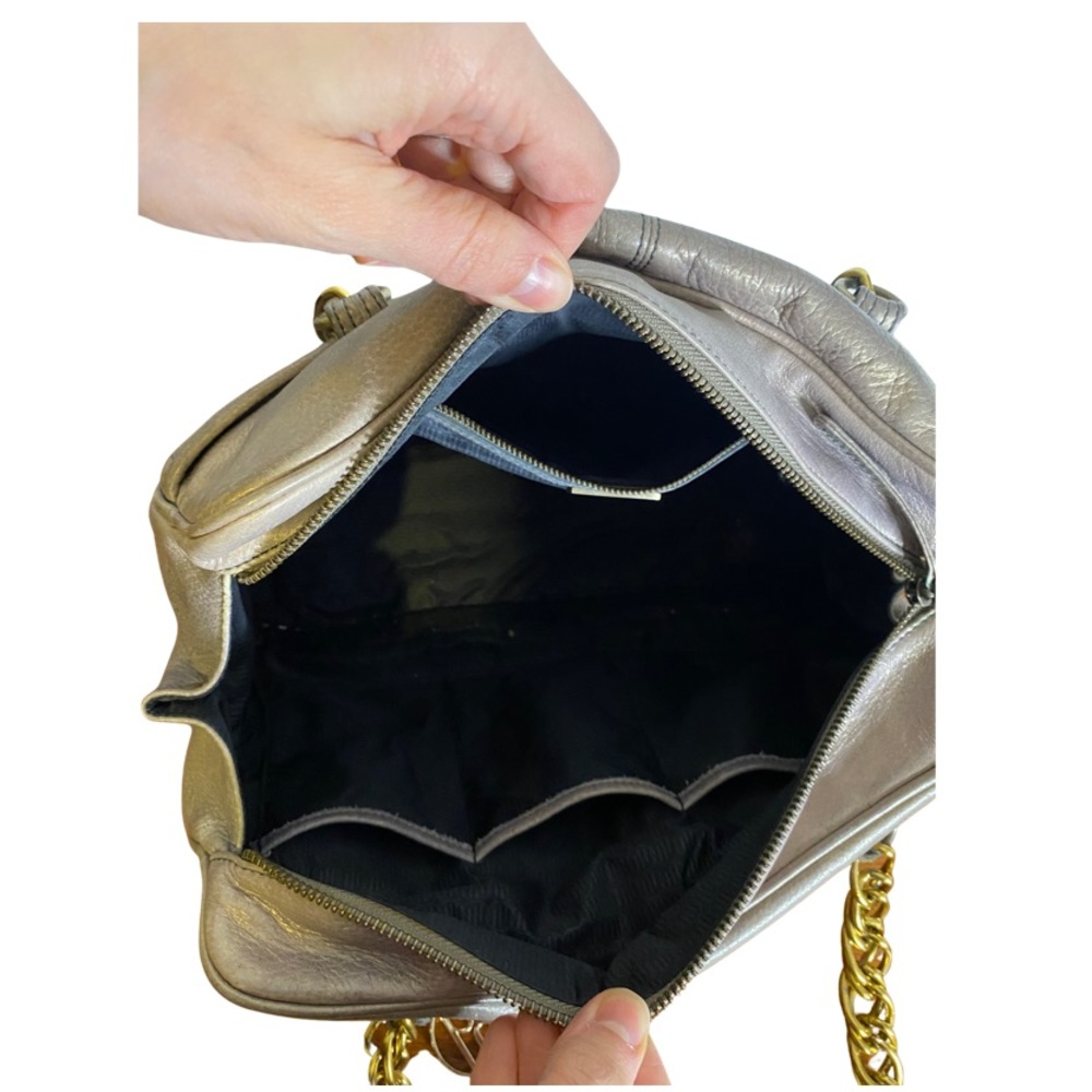 Hayden Harnett 2008 Big Mimi Quilted Leather Satchel in Lead - Picture 5 of 6